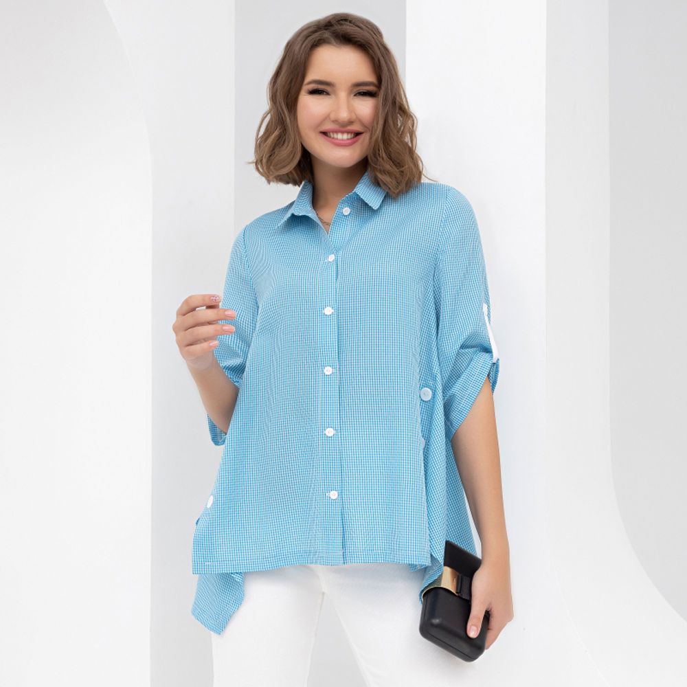 Рубашка Позитивный посыл (блю) Charutti (Акция)