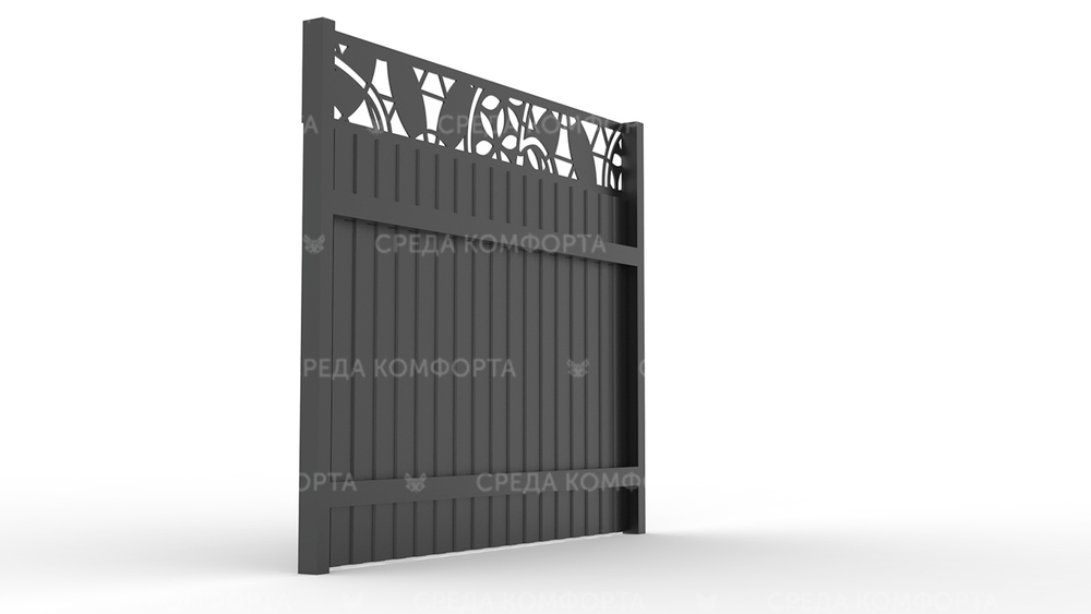 Забор из профлиста 2500х2000 мм ZBR0019