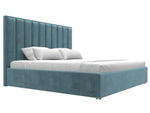 Кровать интерьерная Афродита 200, Бирюзовый, Велюр, 120603