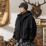 Двусторонняя мужская куртка из искусственного норкового меха, зимнее толстое хлопковое пальто, хлопковая куртка в американском ретро-стиле.