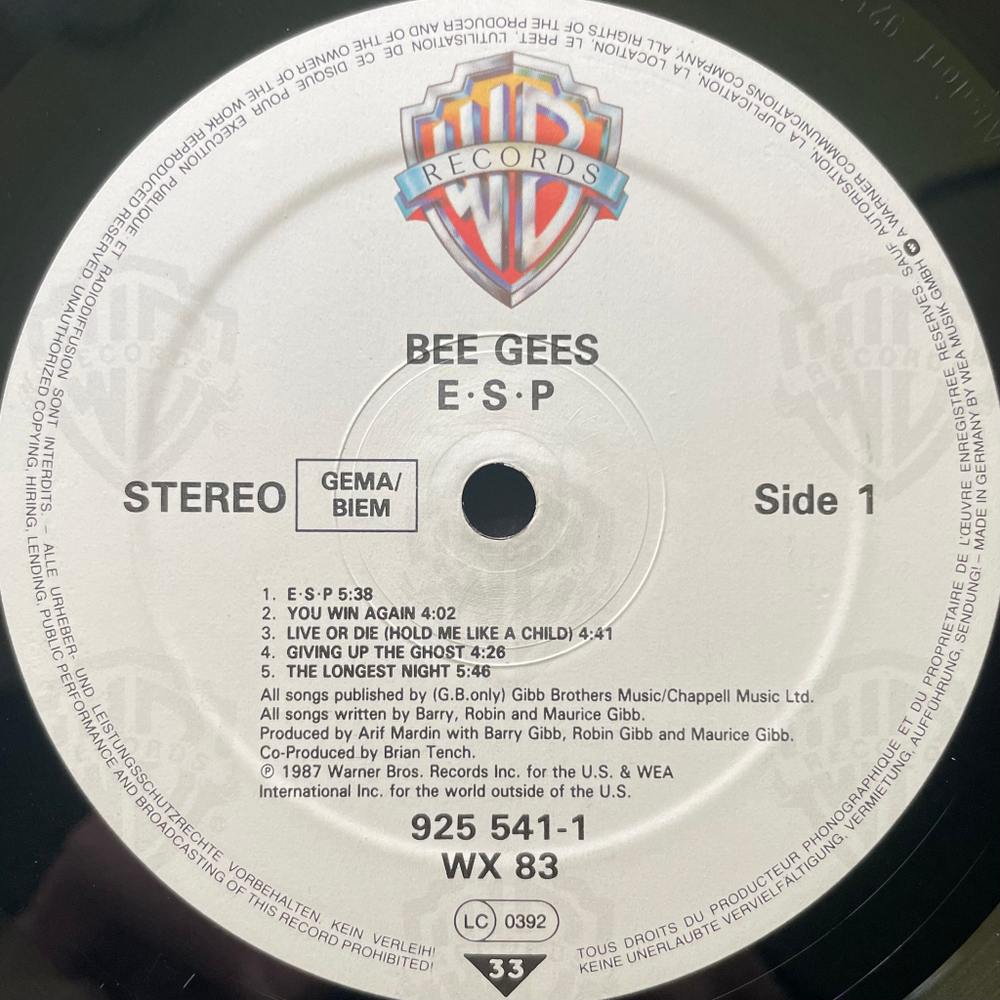 Bee Gees - E S P (Германия 1987г.)
