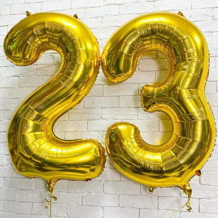 Цифры золотые 23