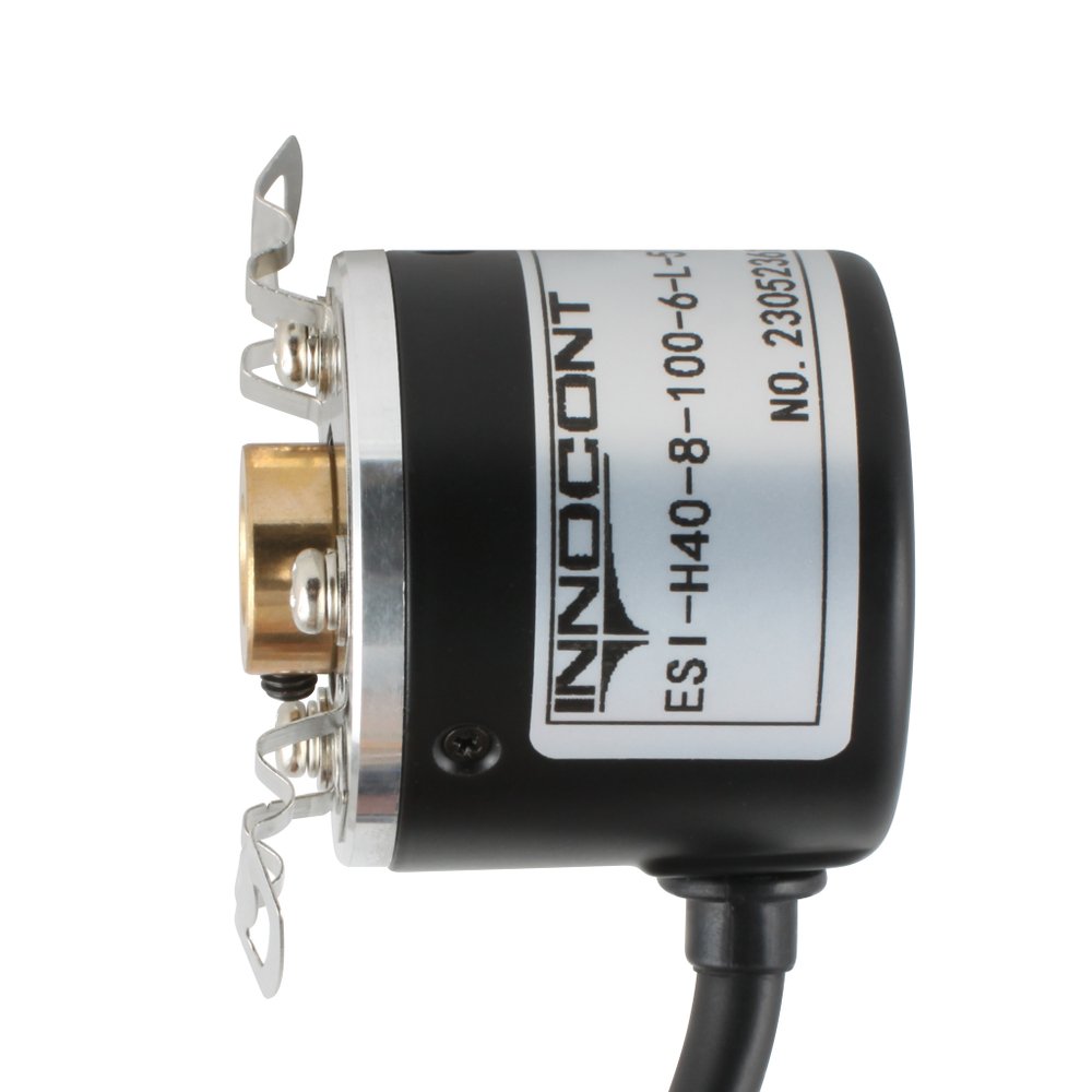 Инкрементальный энкодер INNOCONT D=40мм, полый вал 10мм, 2048 имп/об, 5VDC, выход TTL, IP54, -20…+80°C, радиальный кабель 2м