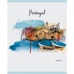 Тетрадь 48л., А5, клетка, Канц-Эксмо "Акварельное путешествие", скрепка, хромэрзац, второй блок, 5 дизайнов