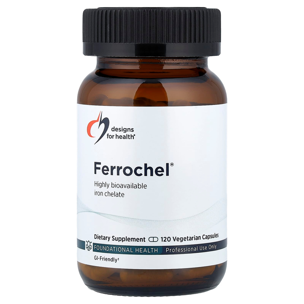Designs For Health, Ferrochel®, 120 вегетарианских капсул (27 мг в 1 капсуле)