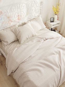 Простынь на резинке Anna Maria "Бежевая клеточка" 180х200 см