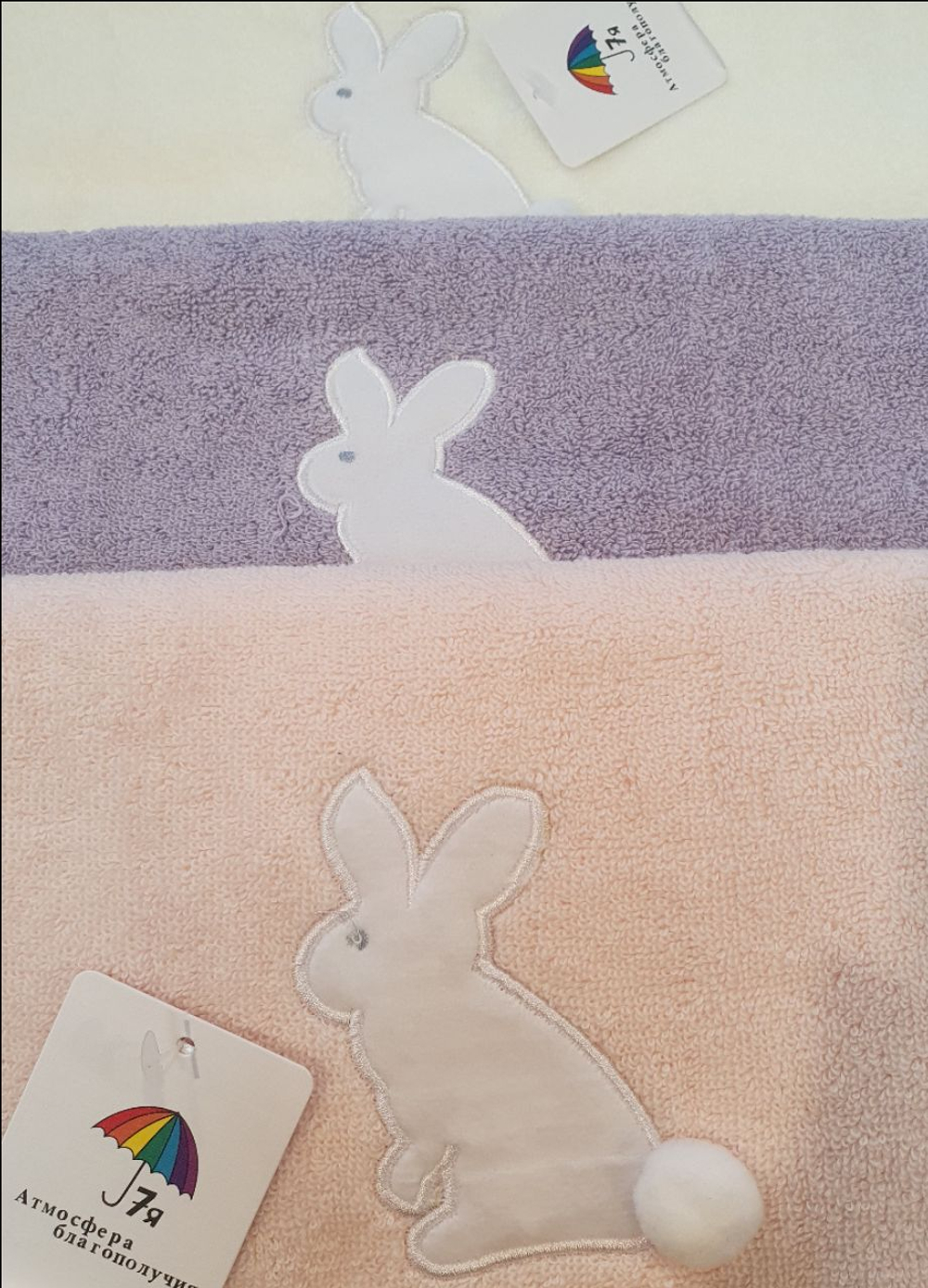 Полотенца махра заяц с хвостиком 34/75 7-я