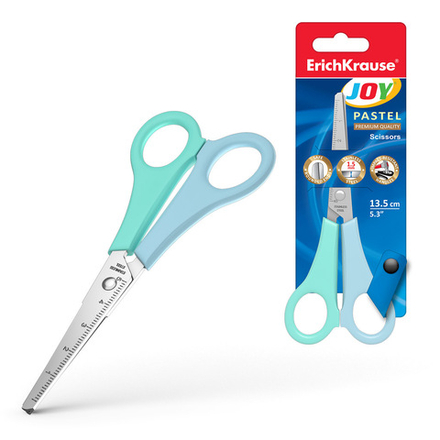 Ножницы детские EK "JOY Pastel" 13,5 см, ассорти