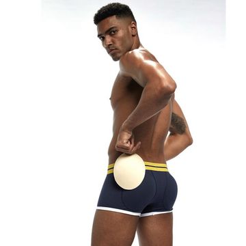 Мужские трусы боксеры темно-синие с push up JOCKMAIL JM6038-16