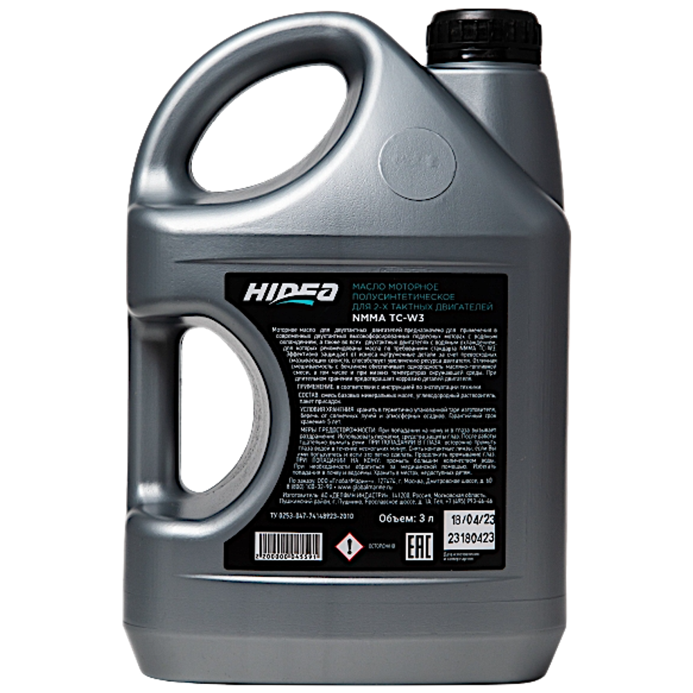 Масло мотор. 2T полусинт. Hidea NMMA TC-W3  4л