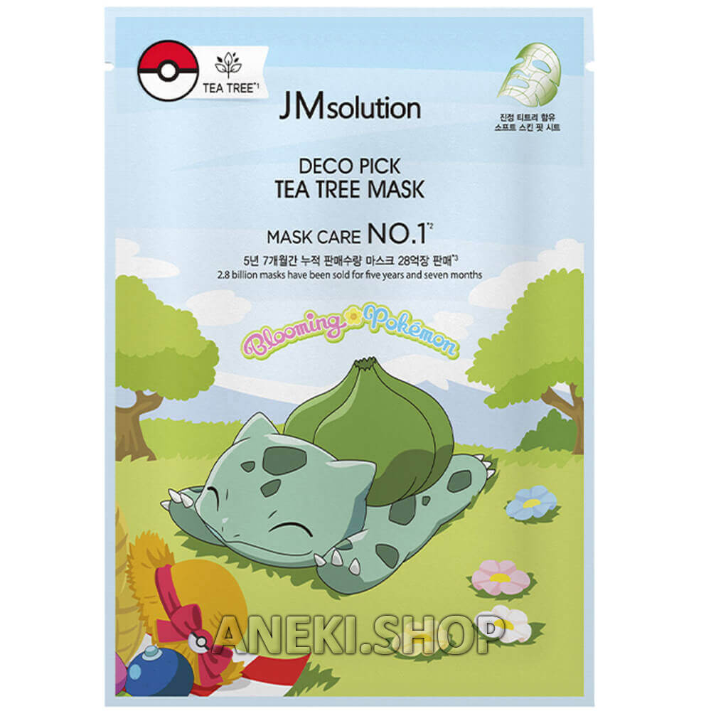 Маска тканевая с чайным деревом 30 мл Deco Pick Tea Tree Mask Pokemon JMsolution