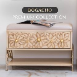 Банкетка Терра Айвори Мраморное золото