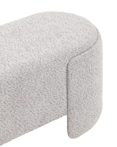 Банкетка Taks 115х41 см, светло-серое букле