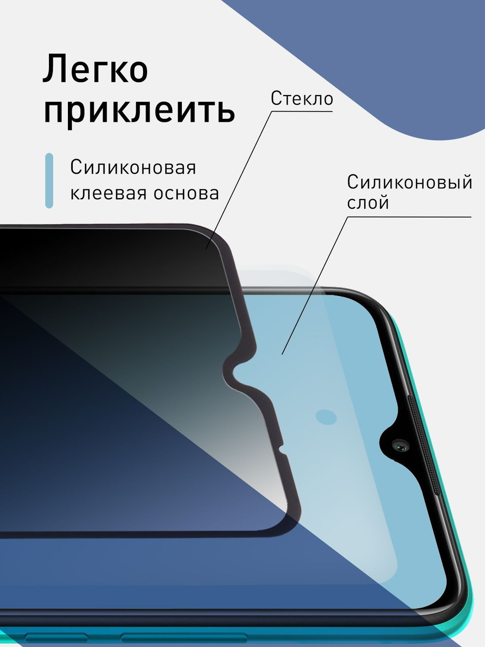 Набор стекол антишпион ROSCO для Xiaomi Redmi 9T оптом (арт. XM-R9T-FSP-GLASS-SPY-SET2)