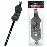 Оригинальный кляп с широким ремешком (Цвет: черный)