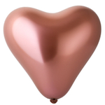 Шар латексный Сердце Хром 30 см (Розовый)