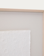 Olvin Абстрактная картина на белой переработанной бумаге с рельефным рисунком 103.6 x 123.6 cm