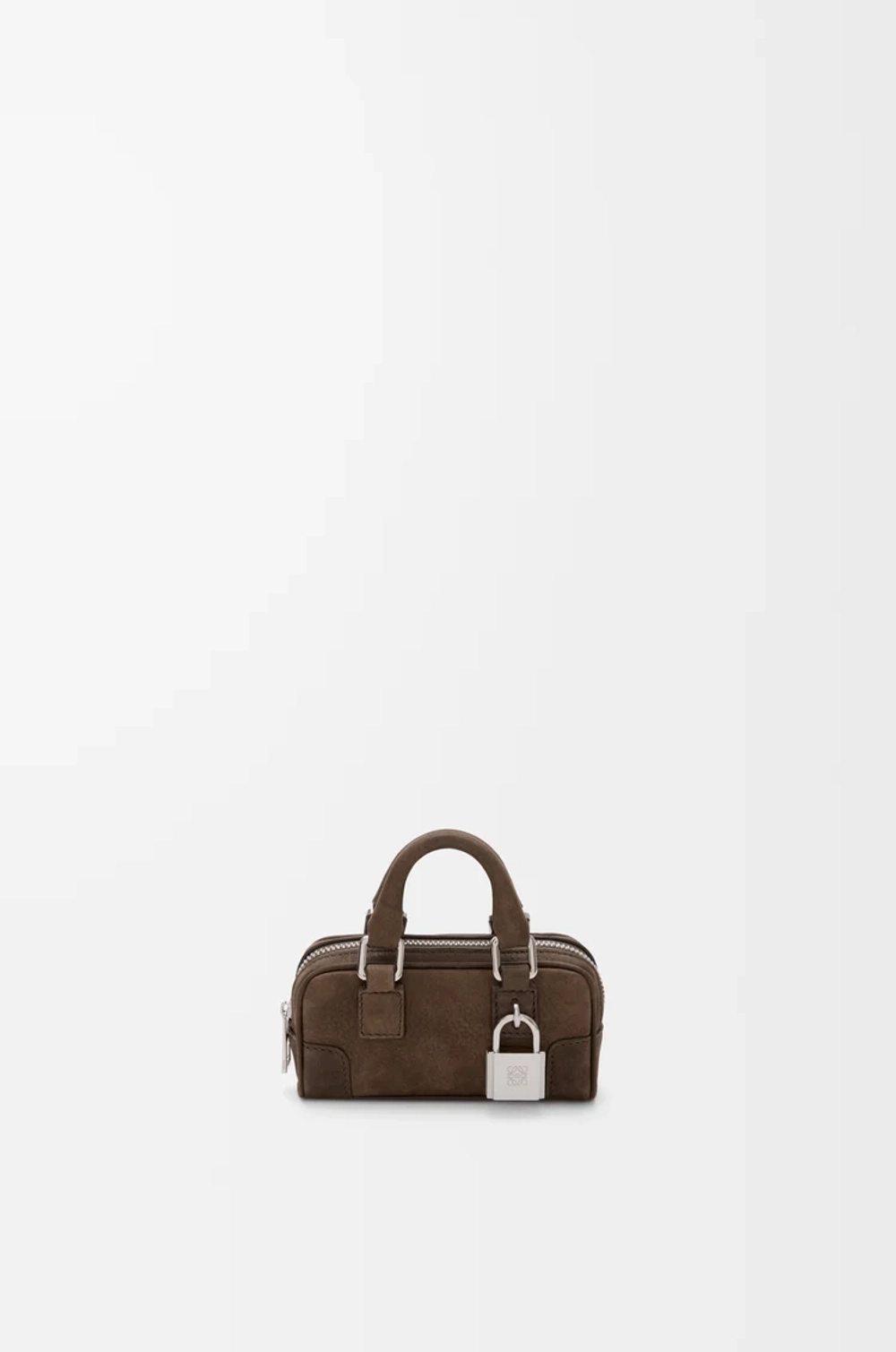 Loewe Сумка Amazona Nano в блестящей телячьей коже, коричневый