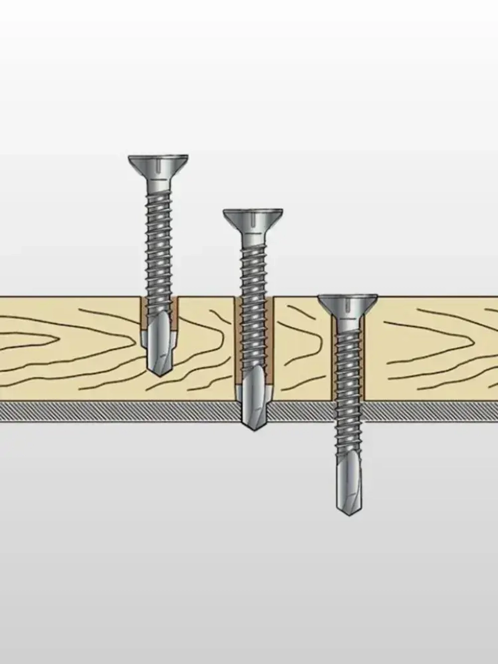 Smart KREP, Саморез Флюгель дерево металл, серебристый, 6.3x80, 100 шт.