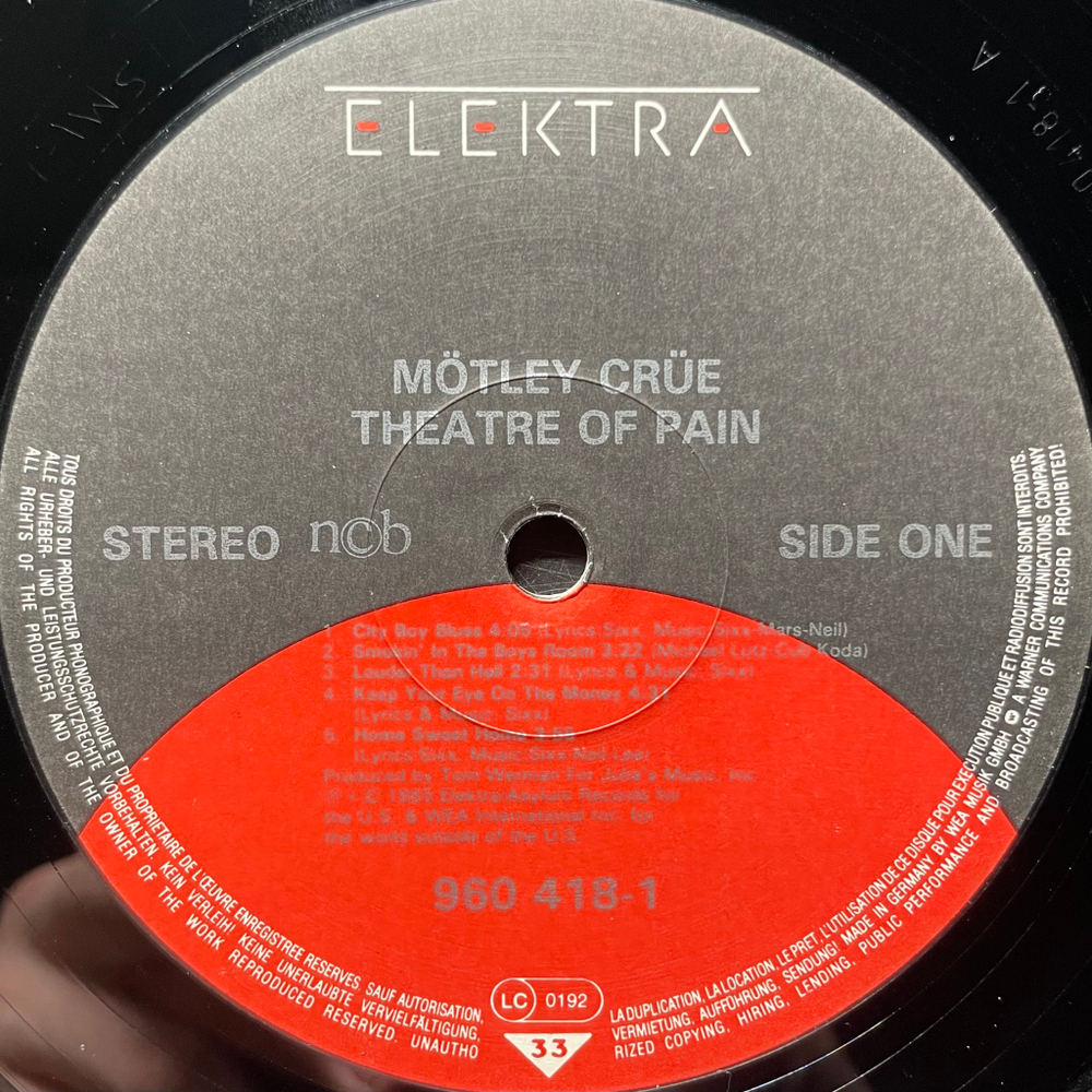 Mötley Crüe ‎– Theatre Of Pain (Скандинавия 1985г.)