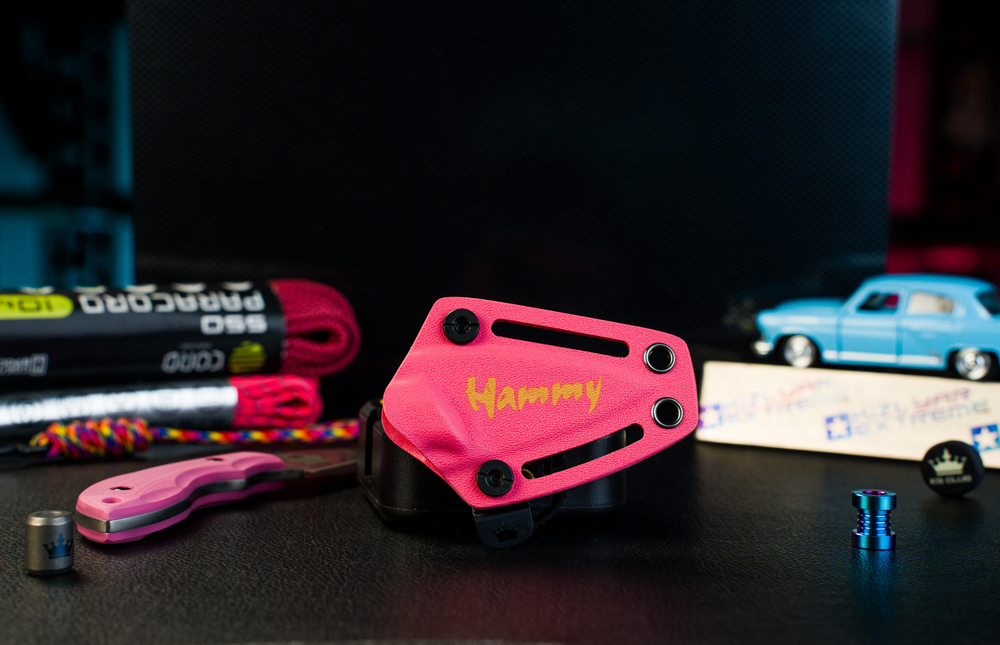 Туристический нож Hammy Elmax StoneWash Pink Kydex