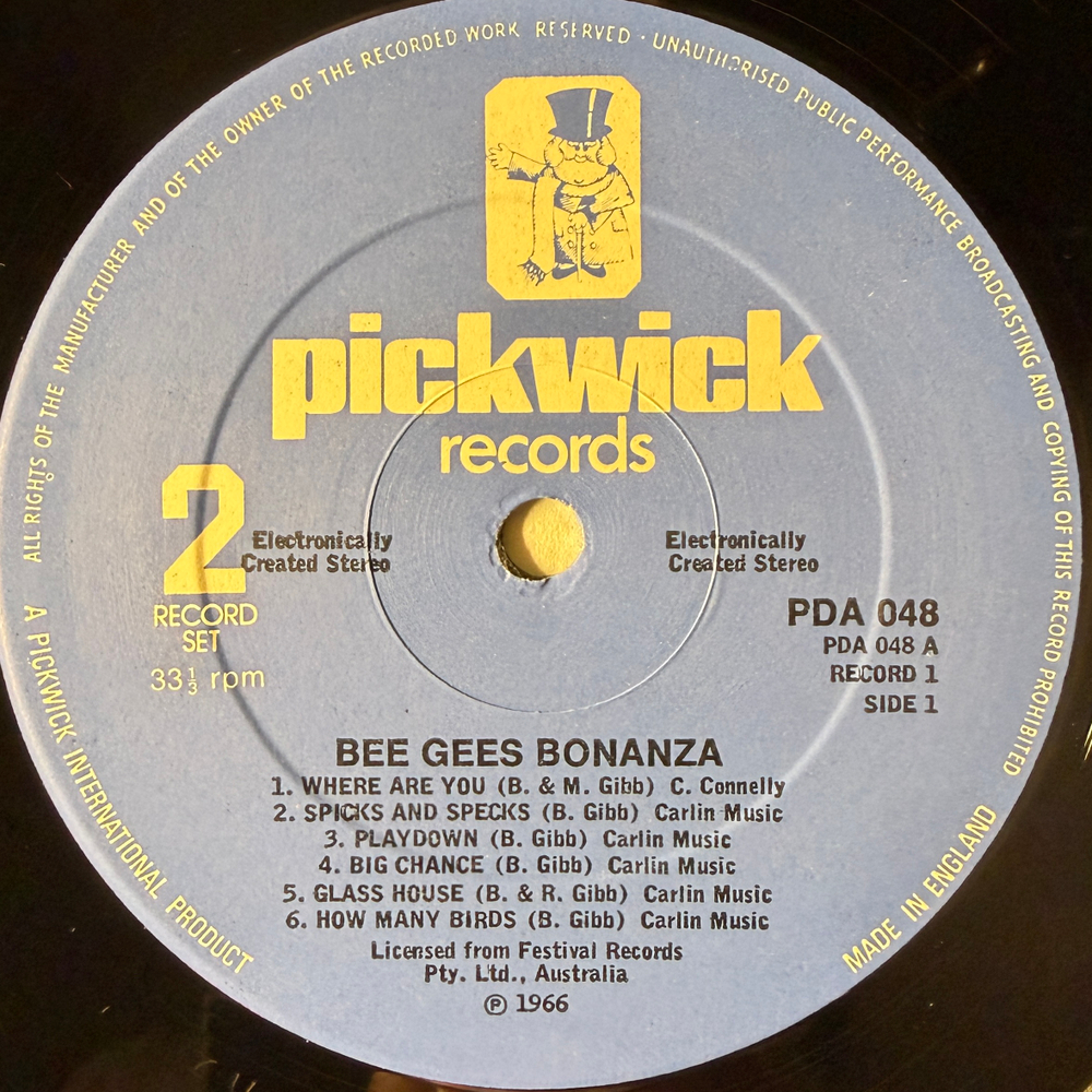Bee Gees ‎– The Bee Gees Bonanza - The Early Days 2LP (Англия 1978г.)