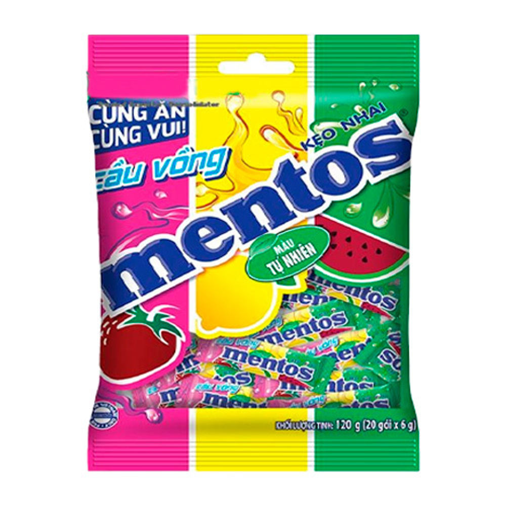 Жевательные драже Mentos Радуга, 120 гр