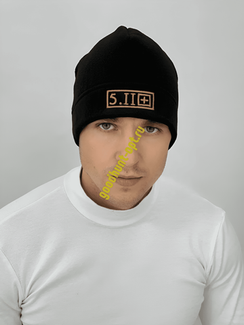 Тактическая военная шапка 5.11 флисовая Черный