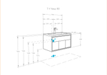 Тумба под раковину AQUATON Уэльс 80