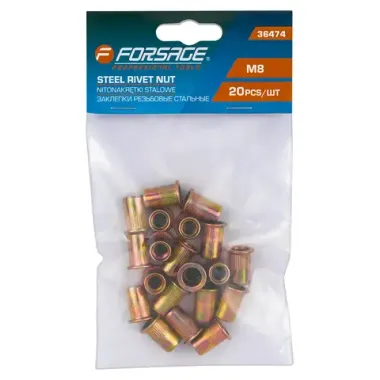 Заклепки резьбовые стальные 20шт. Forsage F-36474