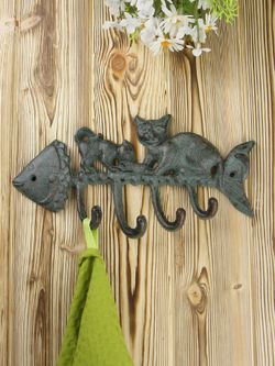 Iron Garden Вешалка настенная Вкусная Рыбка, 4 крючка