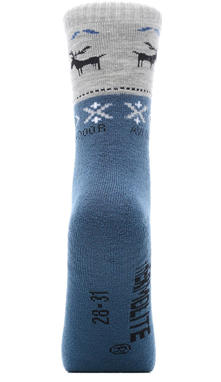 Термоноски детские с оленями серо-синие NordKapp 515/3