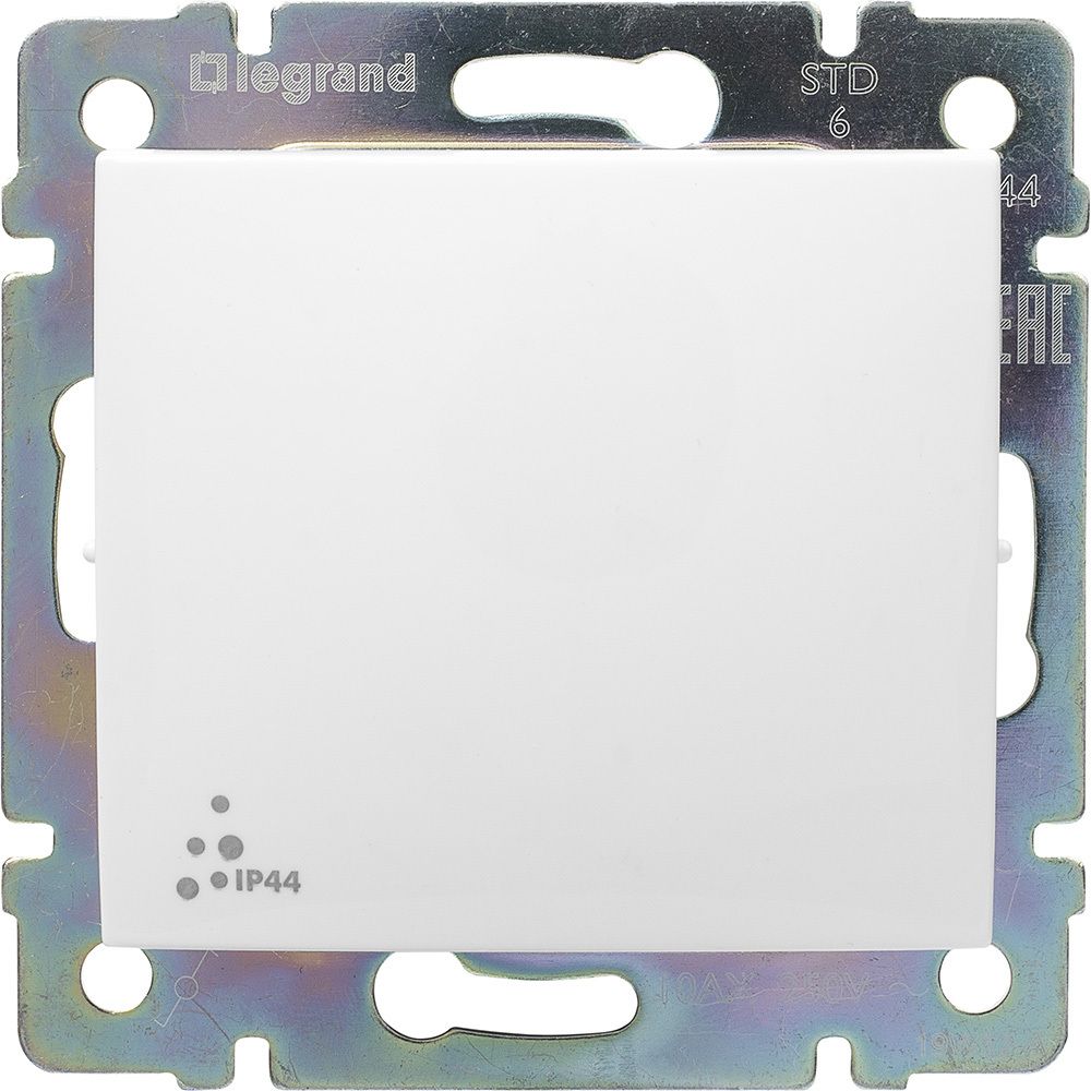 Выключатель 1-клавишный IP44 10А 250В схема 1 белый Valena Classic LEGRAND