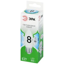 Лампа светодиодная ЭРА GREEN LINE LED B35-8W-840-E27 GL 8Вт свеча яркий белый свет E27 | Лампы cветодиодные Свеча (B/C)
