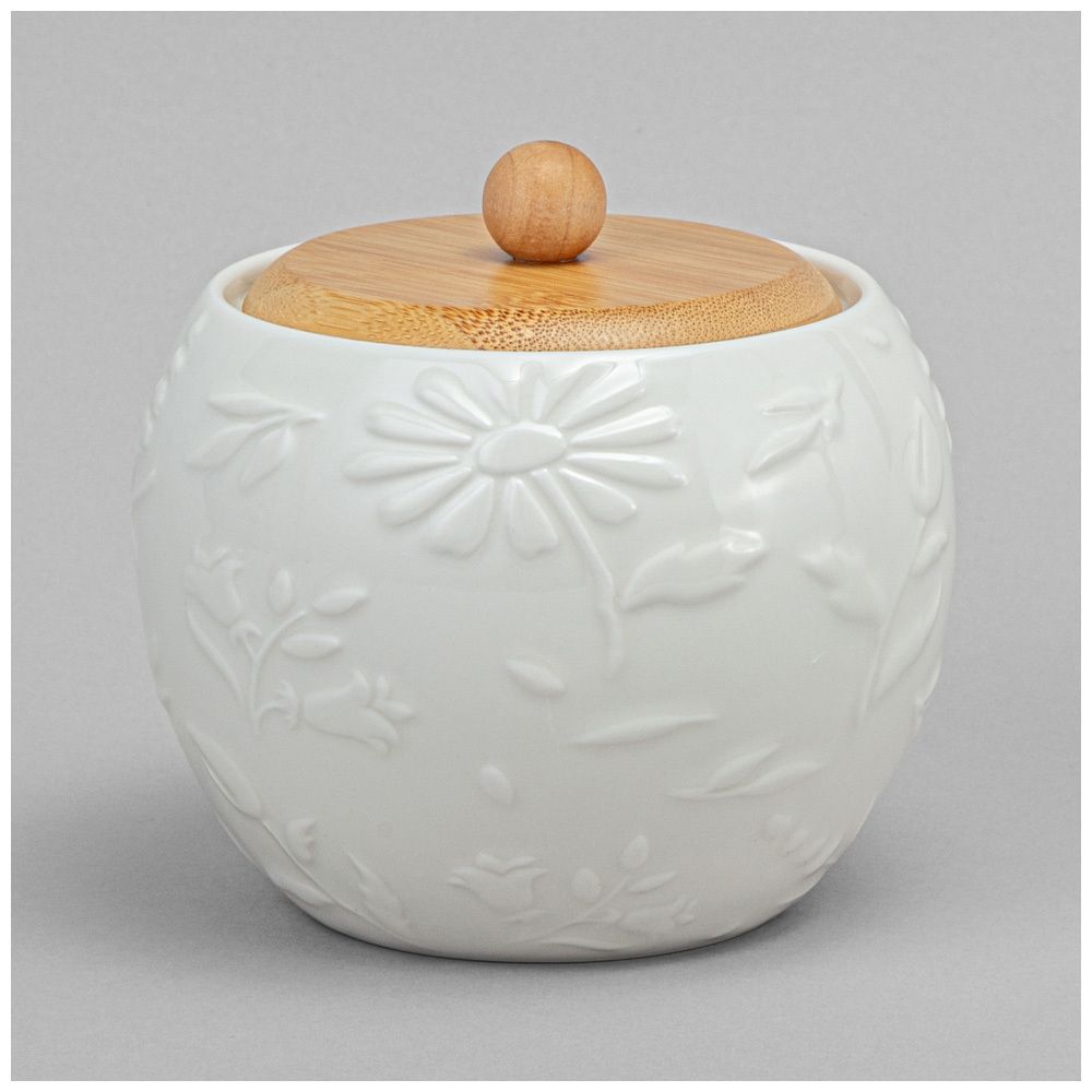 НАБОР БАНОК LEFARD "FLOWERS STORY" С ДЕР. КРЫШКОЙ НА ДЕР. ПОДСТАВКЕ 2 ШТ. 12*11 СМ 550 МЛ