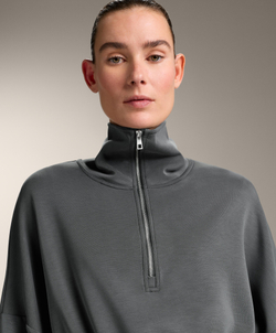 Oysho Толстовка на молнии до середины груди, асфальтовый