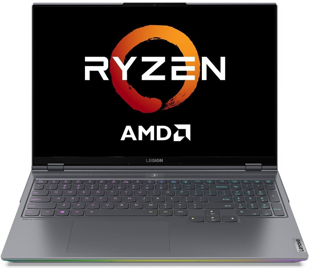 Ноутбук Lenovo Legion 7 16ACHg6 (82N6001LRK) 16"/AMD Ryzen 9 5900HX/RAM 32GB/SSD 1TB/NVIDIA RTX 3080 16GB/2560*1600/IPS/DOS/Подсветка кл-ры: RGB/черный. Состояние: B1