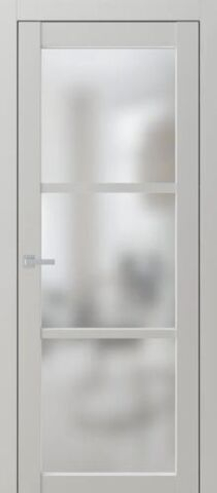 Межкомнатная дверь Фрамир Uniti 3 PO Сатинат Телегрей