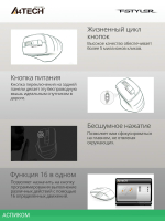 Мышь A4Tech Fstyler FG30S серый