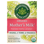 Traditional Medicinals, Organic Mother's Milk®, оригинальный продукт с фенхелем и пажитником, без кофеина, 16 чайных пакетиков в упаковке, 28 г (0,99 унции)