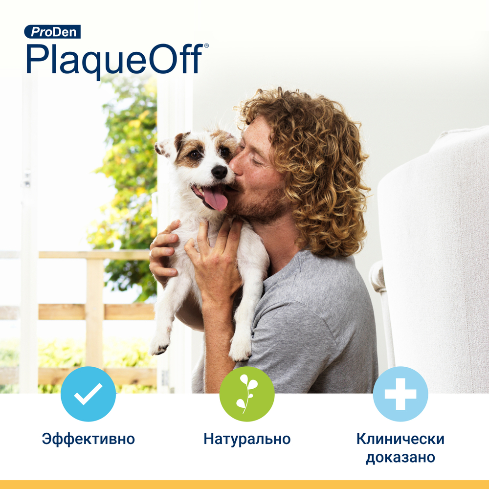 PRODEN PLAQUEOFF Средство для профилактики зубного камня у собак и кошек, 40 г