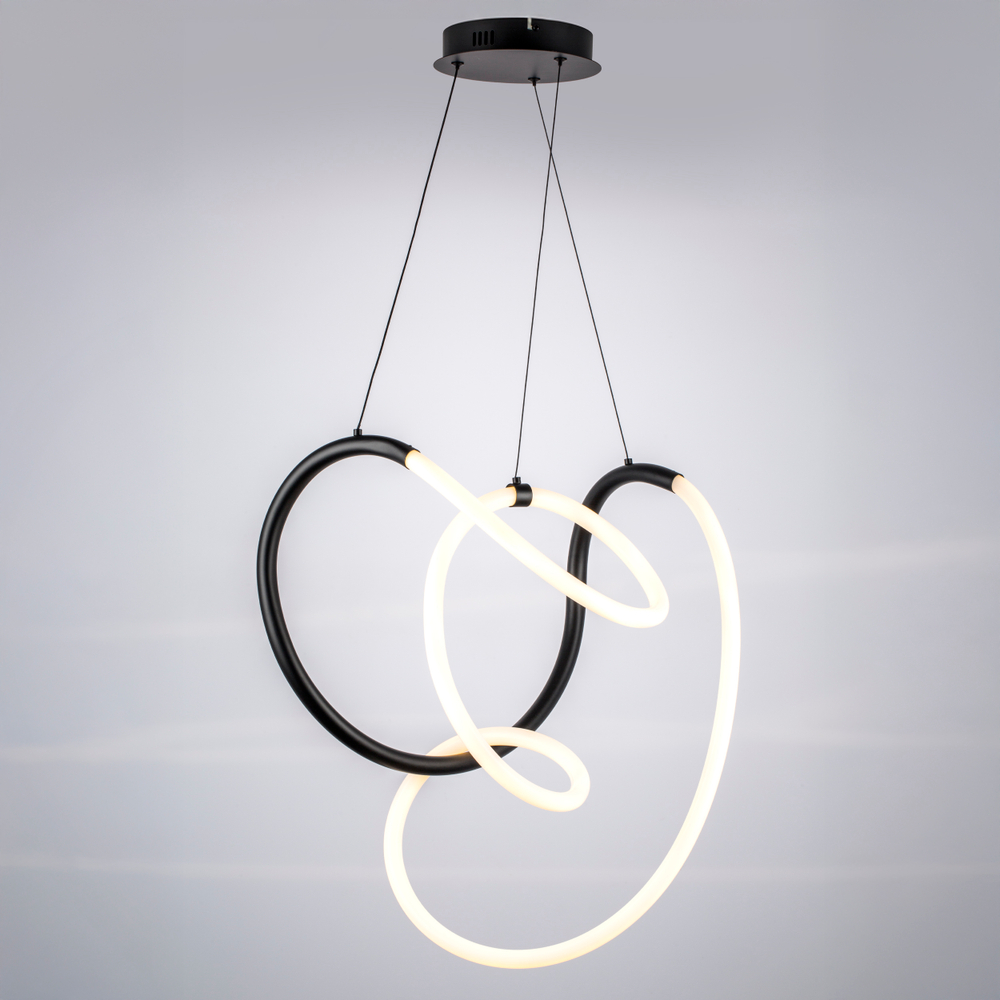 637067 Люстра CORINTO 30W LED 2530LM ЧЕРНЫЙ 3000K IP20