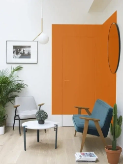 Краска аэрозольная оранжевая флуоресцентная матовая DECORIX - эмаль акриловая в баллончике для любых поверхностей 520 мл