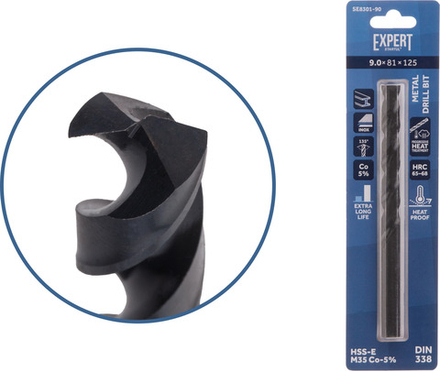 Сверло по металлу ц/х 9.0х81х125 мм HSS-Co Black EXPERT STARTUL