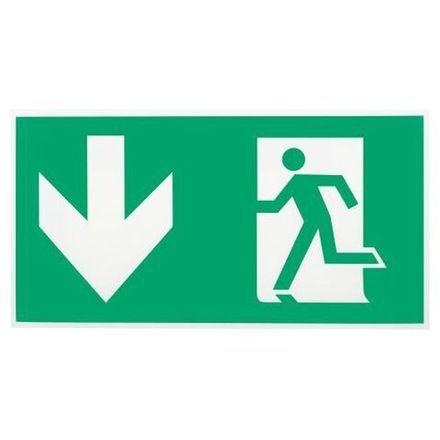 Этикетка самоклеящаяся INFO-SSA-118 бэклит "Человек-стрелка-вниз" для SSA-103 зел. Эра Б0057714