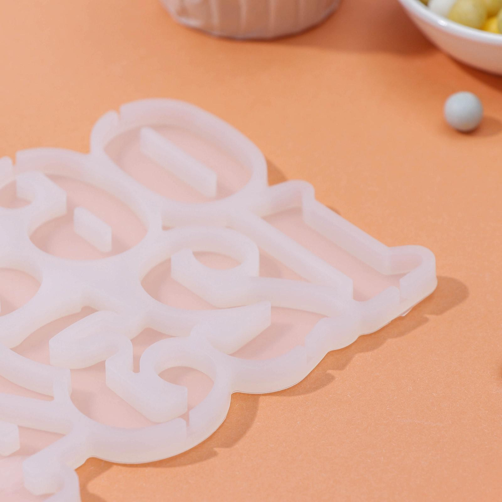 Форма силиконовая для леденцов "Цифры" 16,5*10*0,7 см