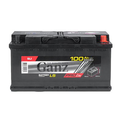 Аккумулятор GANZ PRO-Line DIN 100 А/ч обратный R+ 353x175x190 L5 EN 800 А