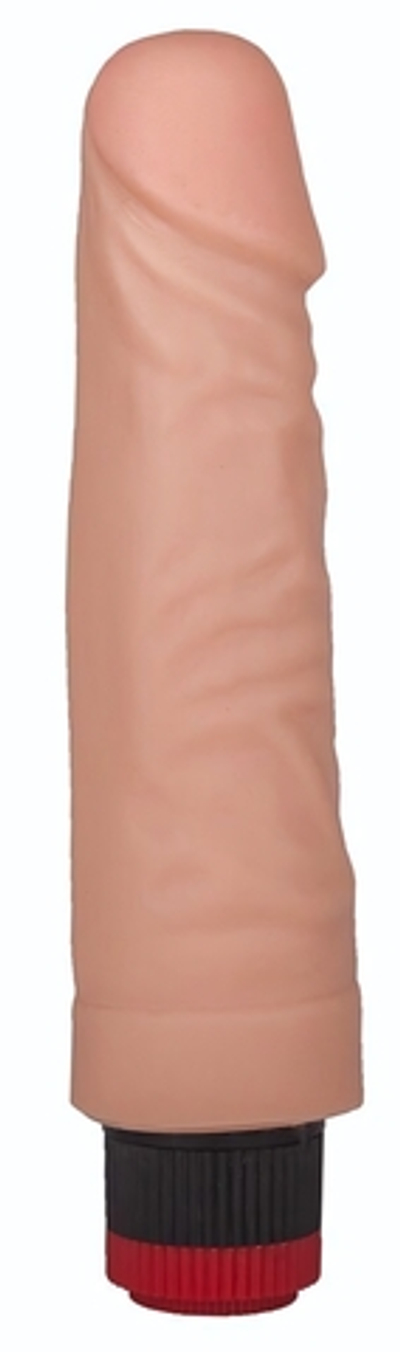Гелевый вибратор с крупной головкой - 17,5 см. (Цвет: телесный)