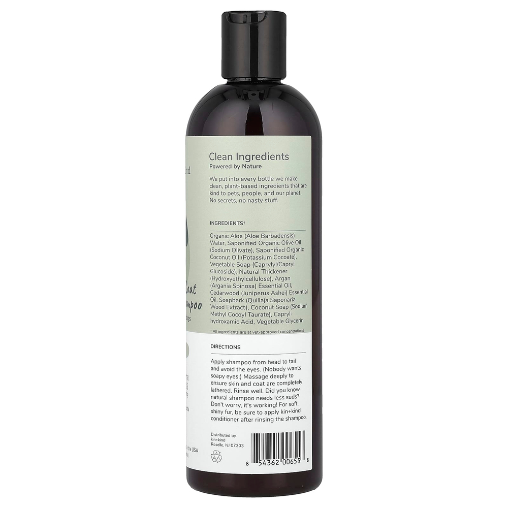 Kin+Kind, натуральный шампунь для сухой кожи и шерсти, для собак, кедр, 354 мл (12 жидк. унций)