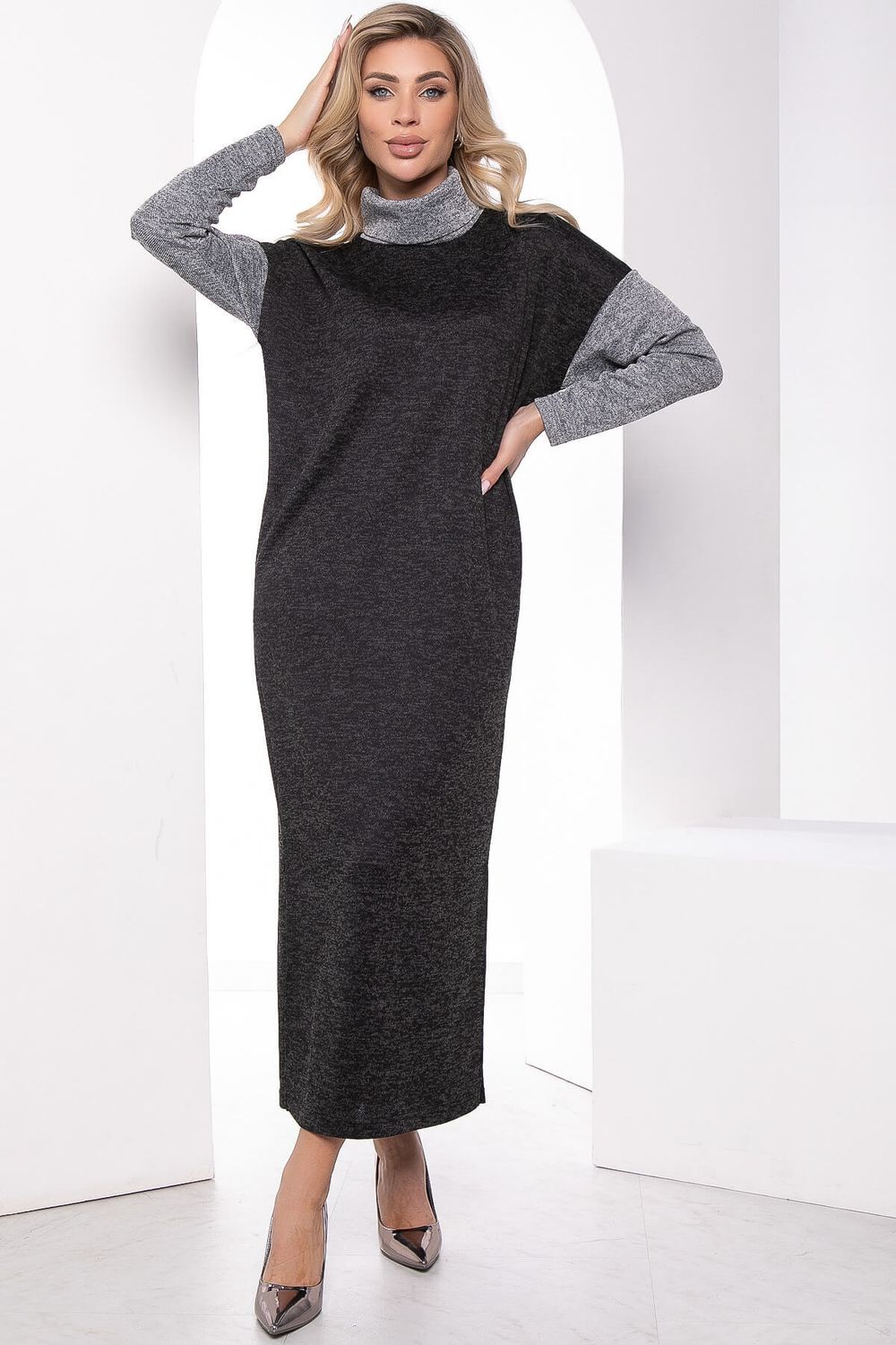 Платье "Мишель" (грей/блэк) П7985 LT Collection